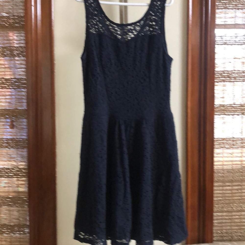 Girls navy lace dress